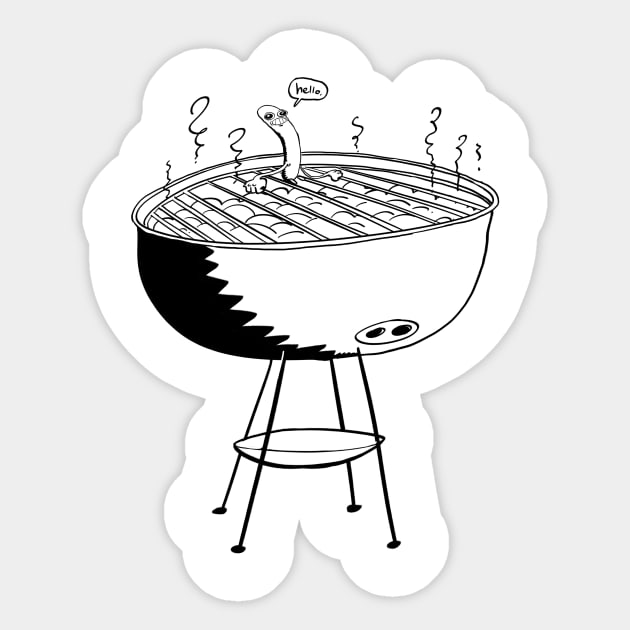 Grilled hot dog Sticker by neilkohney